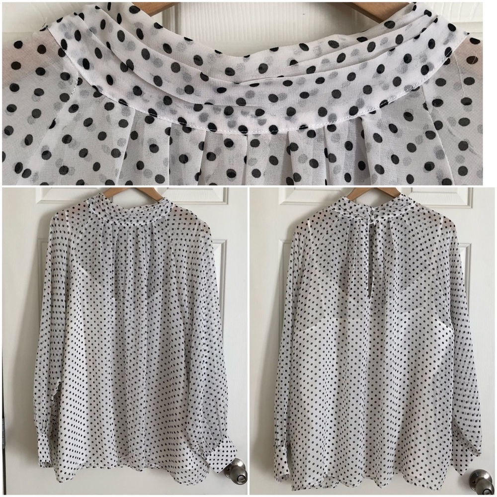 ASOS Curve dotty blouse